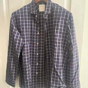 Billy Reid Checked LS Shirt -- Medium